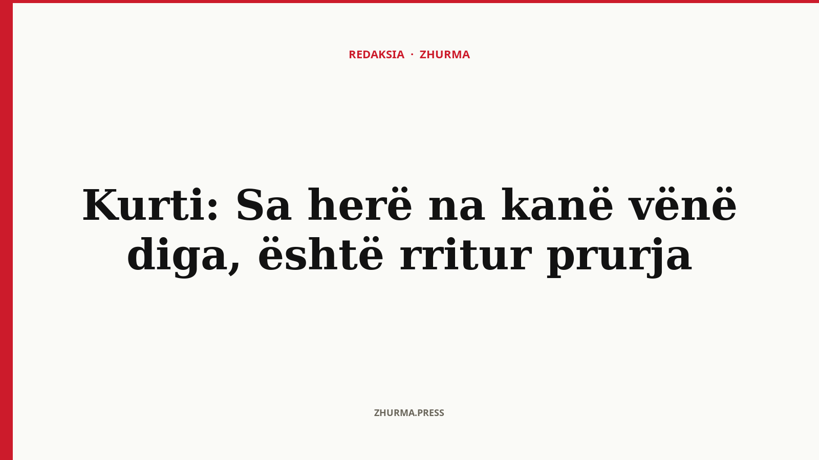Si e komenton Kurti vënien e digave ndaj LVV-së?