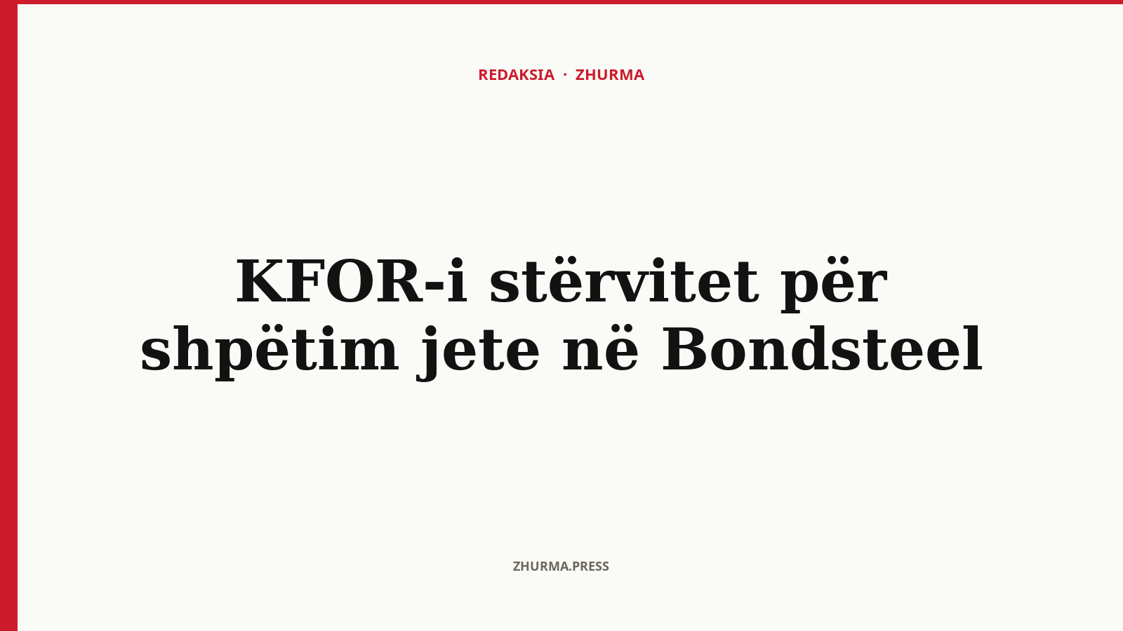 Si stërvitet KFOR-i për shpëtim jete në Bondsteel?
