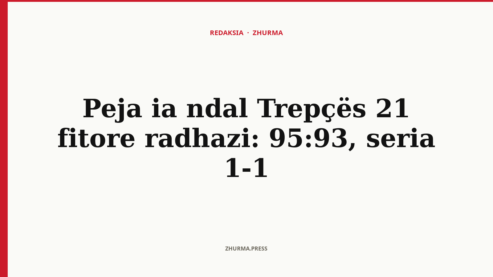 KB Peja feston fitoren ndaj KB Trepçës 95:93 në play-off