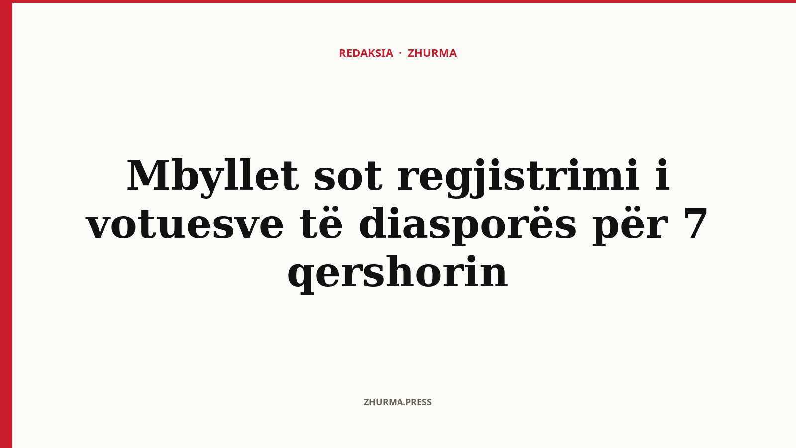 Sa të regjistruar ka diaspora për zgjedhjet e 7 qershorit?