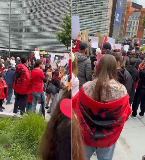Shqiptarët e Brukselit protestojnë kundër qeverisë Rama