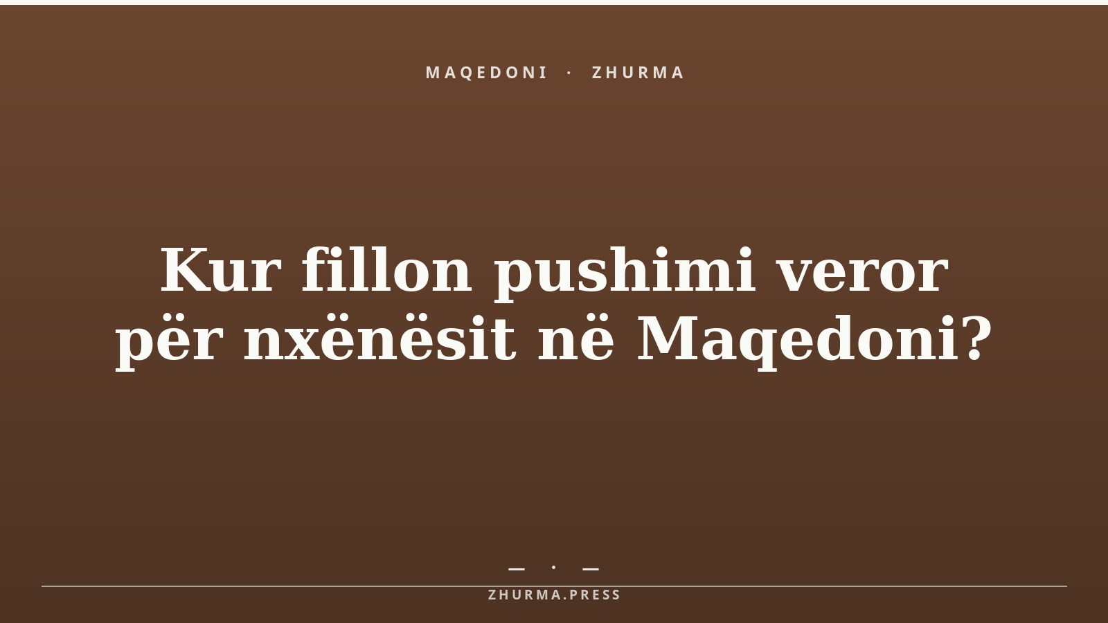 Kur fillon pushimi veror për nxënësit në Maqedoni?