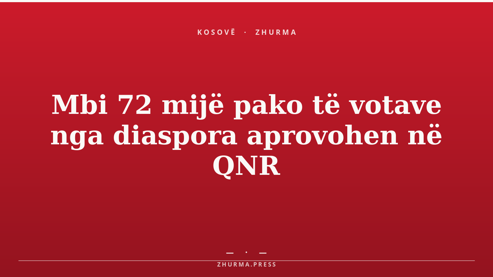 Mbi 72 mijë pako të votave nga diaspora aprovohen në QNR
