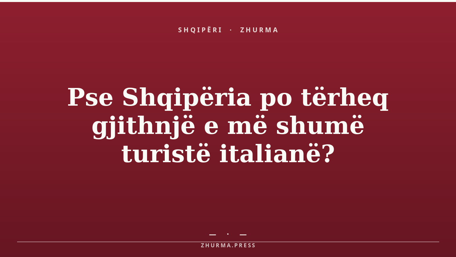 Pse Shqipëria po tërheq gjithnjë e më shumë turistë italianë?