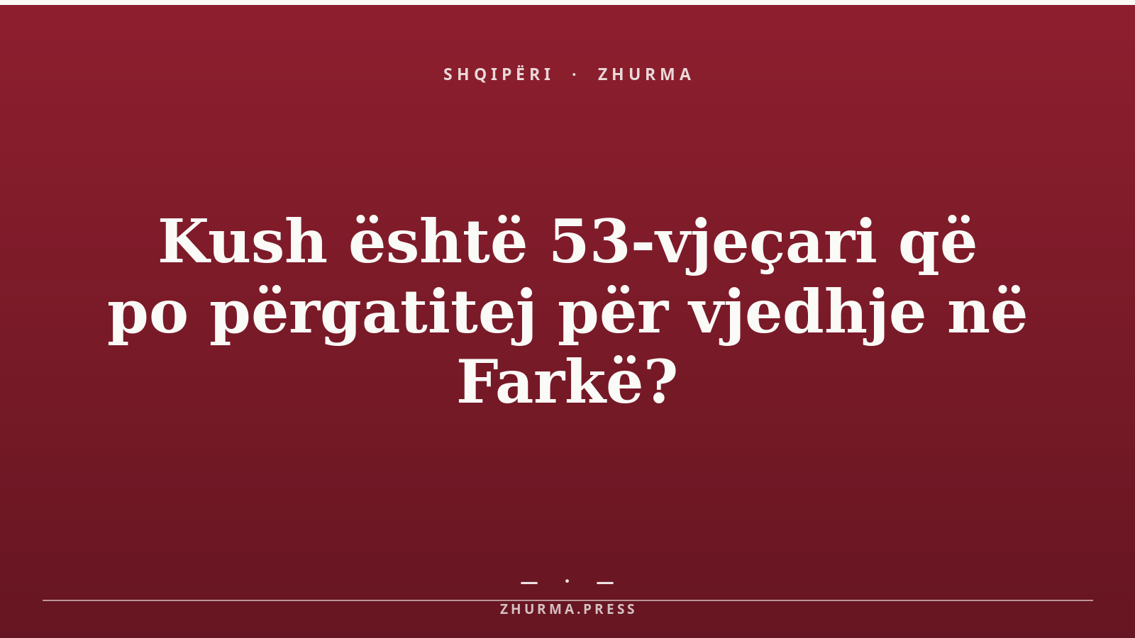 Kush është 53-vjeçari që po përgatitej për vjedhje në Farkë?