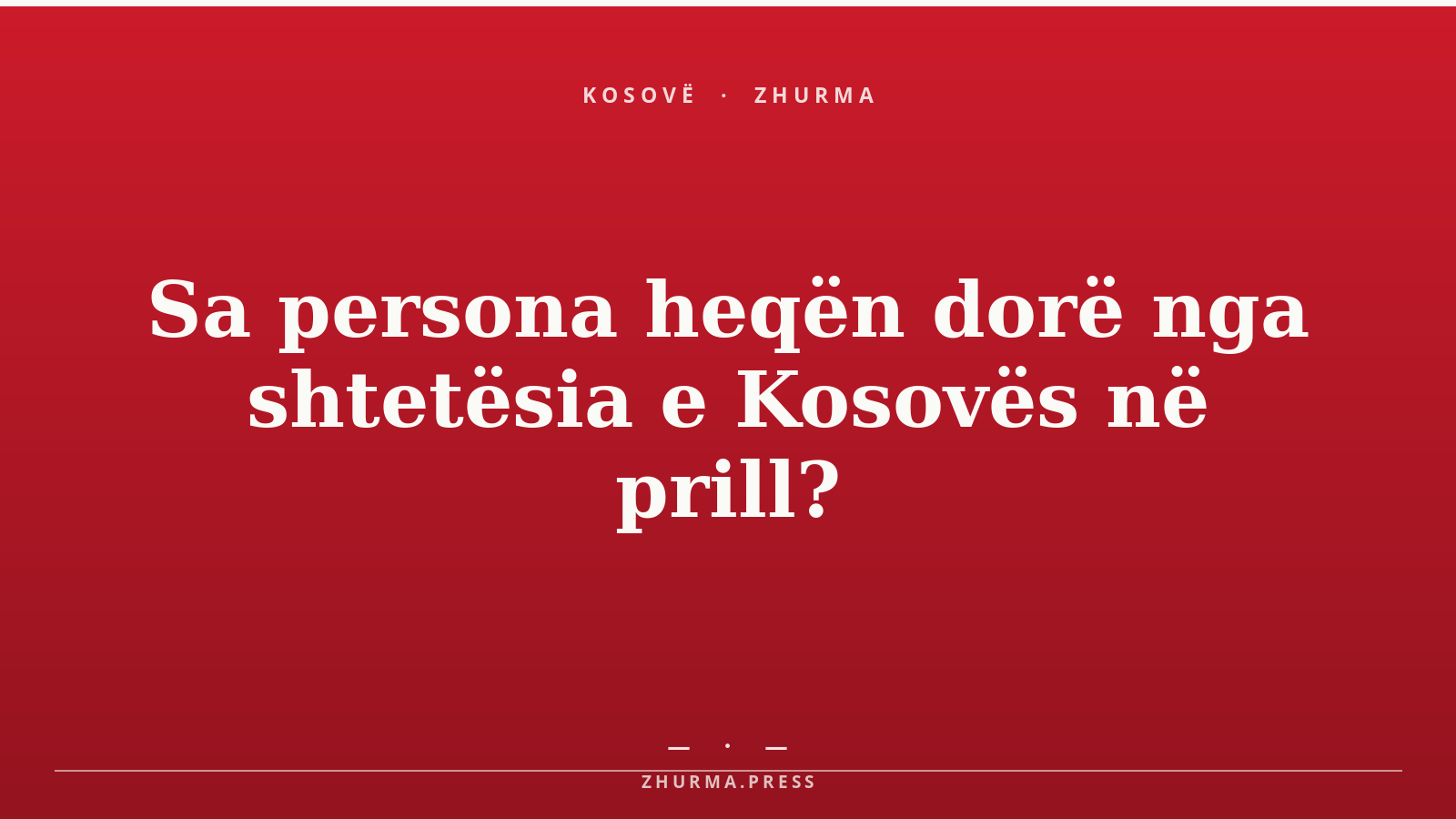 Sa persona heqën dorë nga shtetësia e Kosovës në prill?