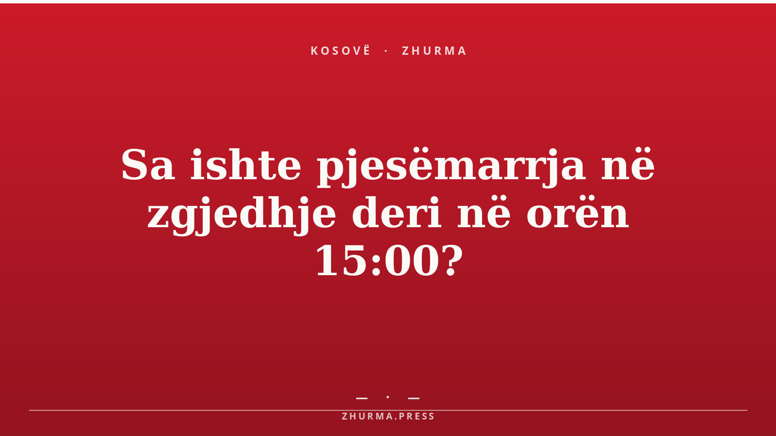 Sa ishte pjesëmarrja në zgjedhje deri në orën 15:00?