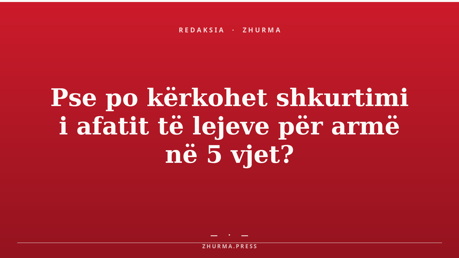 Pse po kërkohet shkurtimi i afatit të lejeve për armë në 5 vjet?
