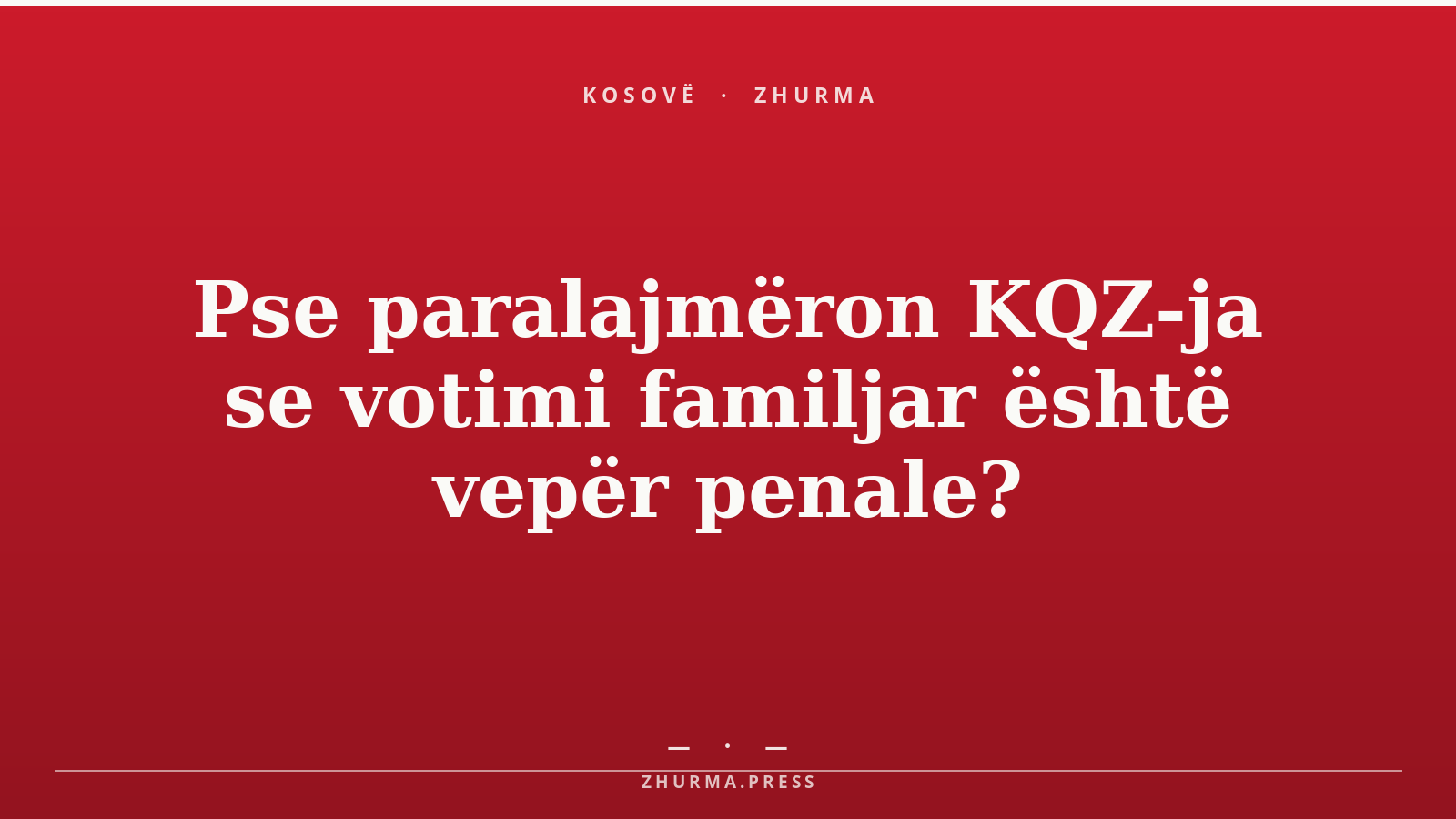 Pse paralajmëron KQZ-ja se votimi familjar është vepër penale?
