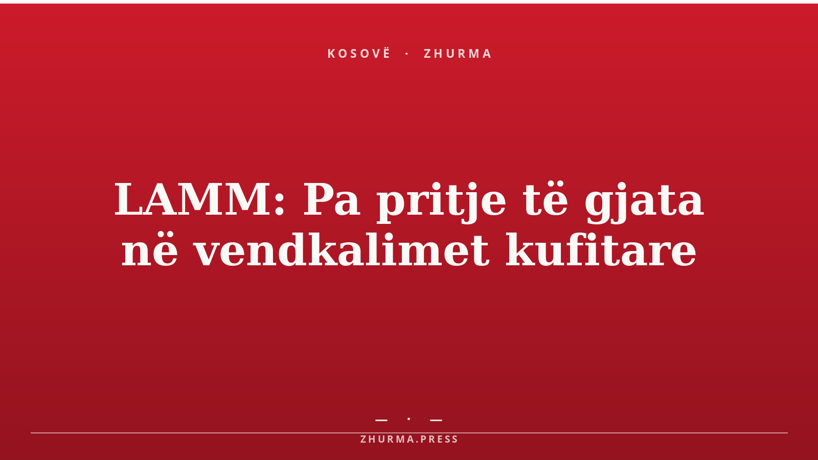 LAMM: Pa pritje të gjata në vendkalimet kufitare