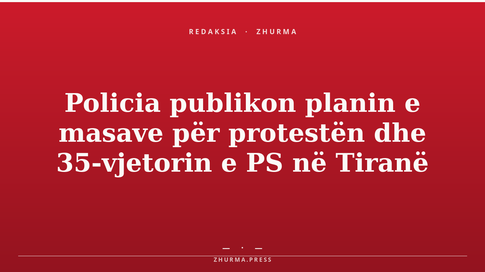 Policia publikon planin e masave për protestën dhe 35-vjetorin e PS në Tiranë