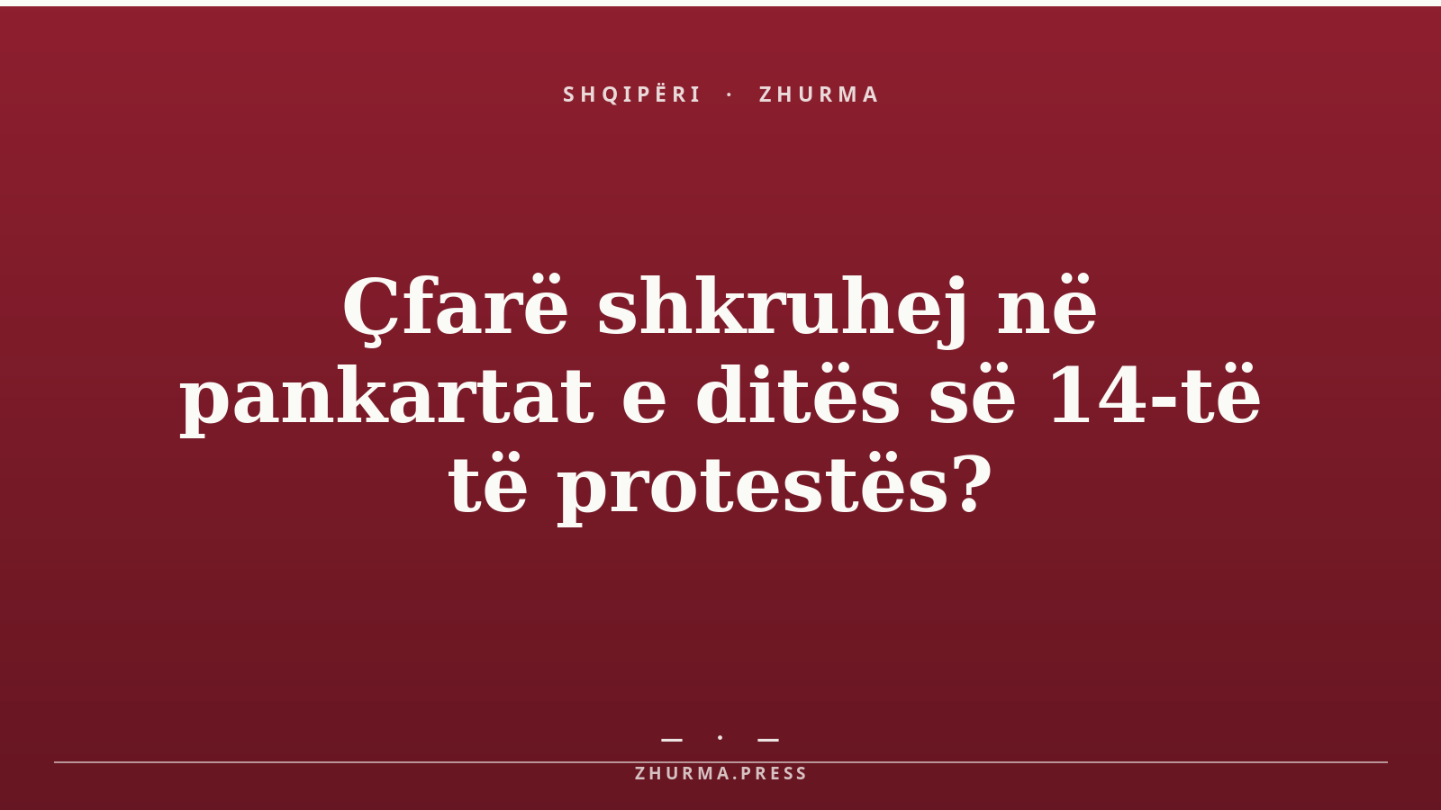 Çfarë shkruhej në pankartat e ditës së 14-të të protestës?