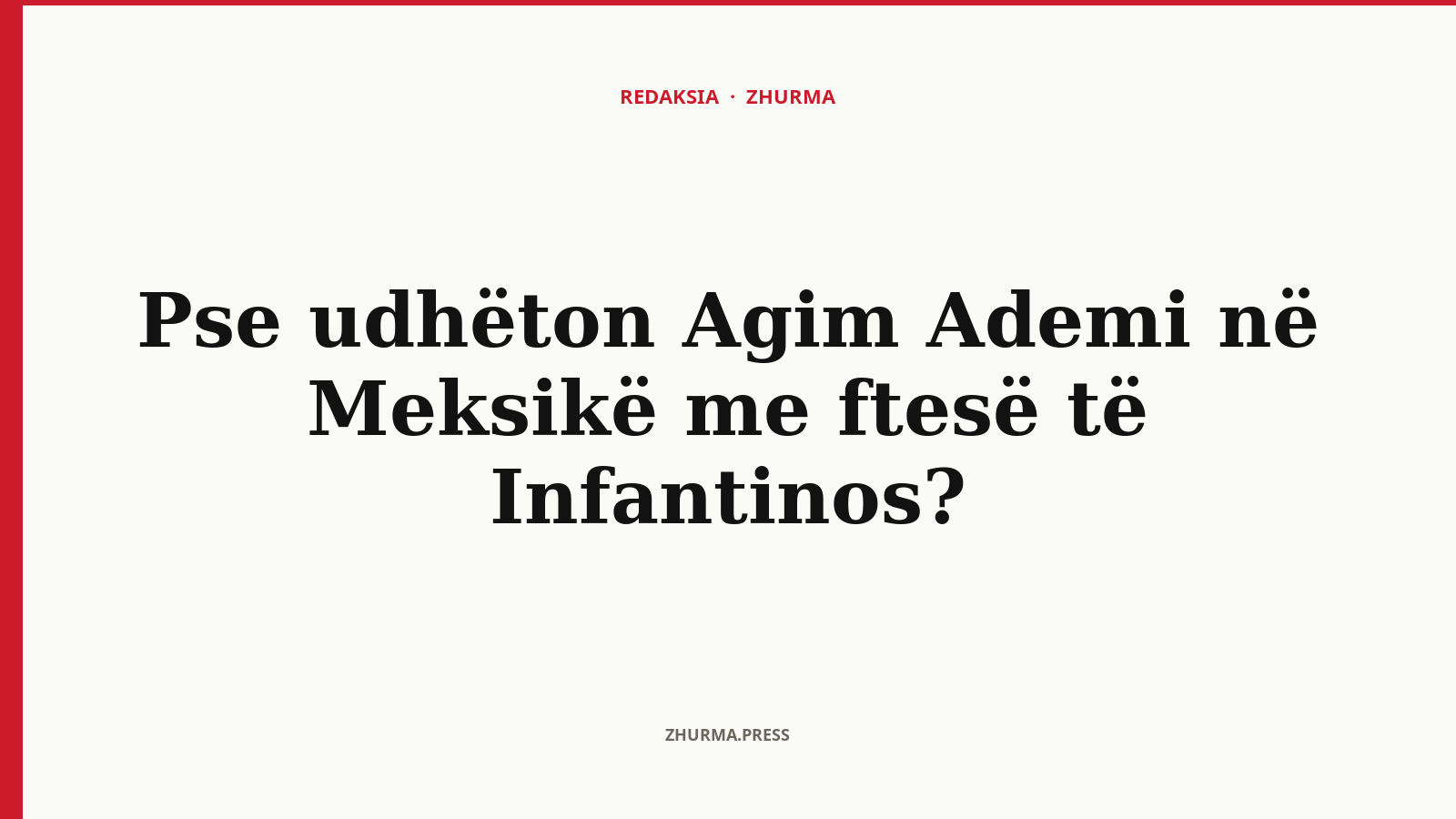 Pse udhëton Agim Ademi në Meksikë me ftesë të Infantinos?