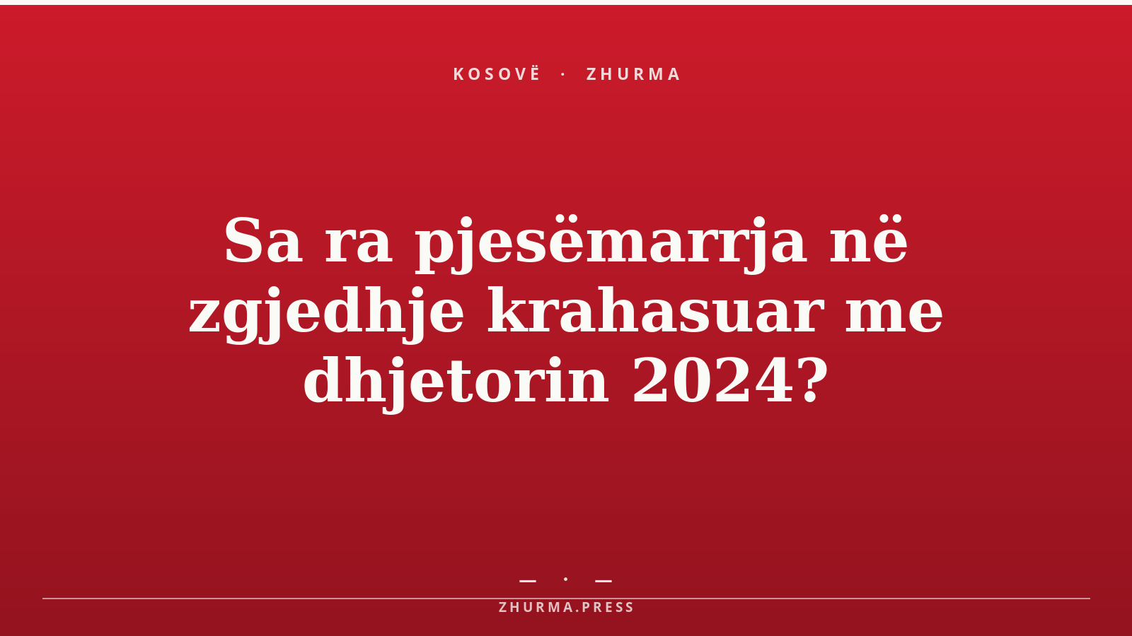 Sa ra pjesëmarrja në zgjedhje krahasuar me dhjetorin 2024?