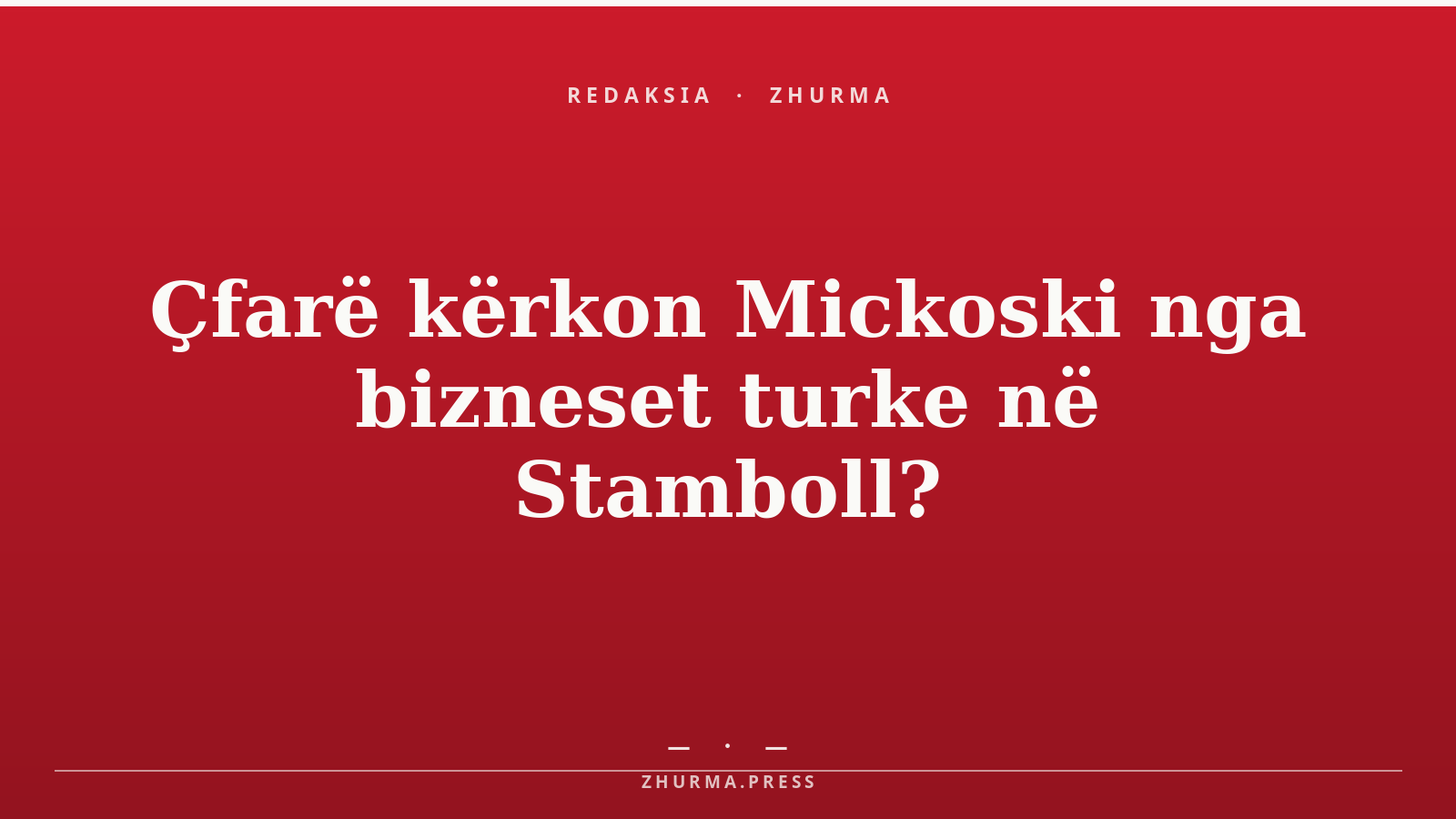 Çfarë kërkon Mickoski nga bizneset turke në Stamboll?