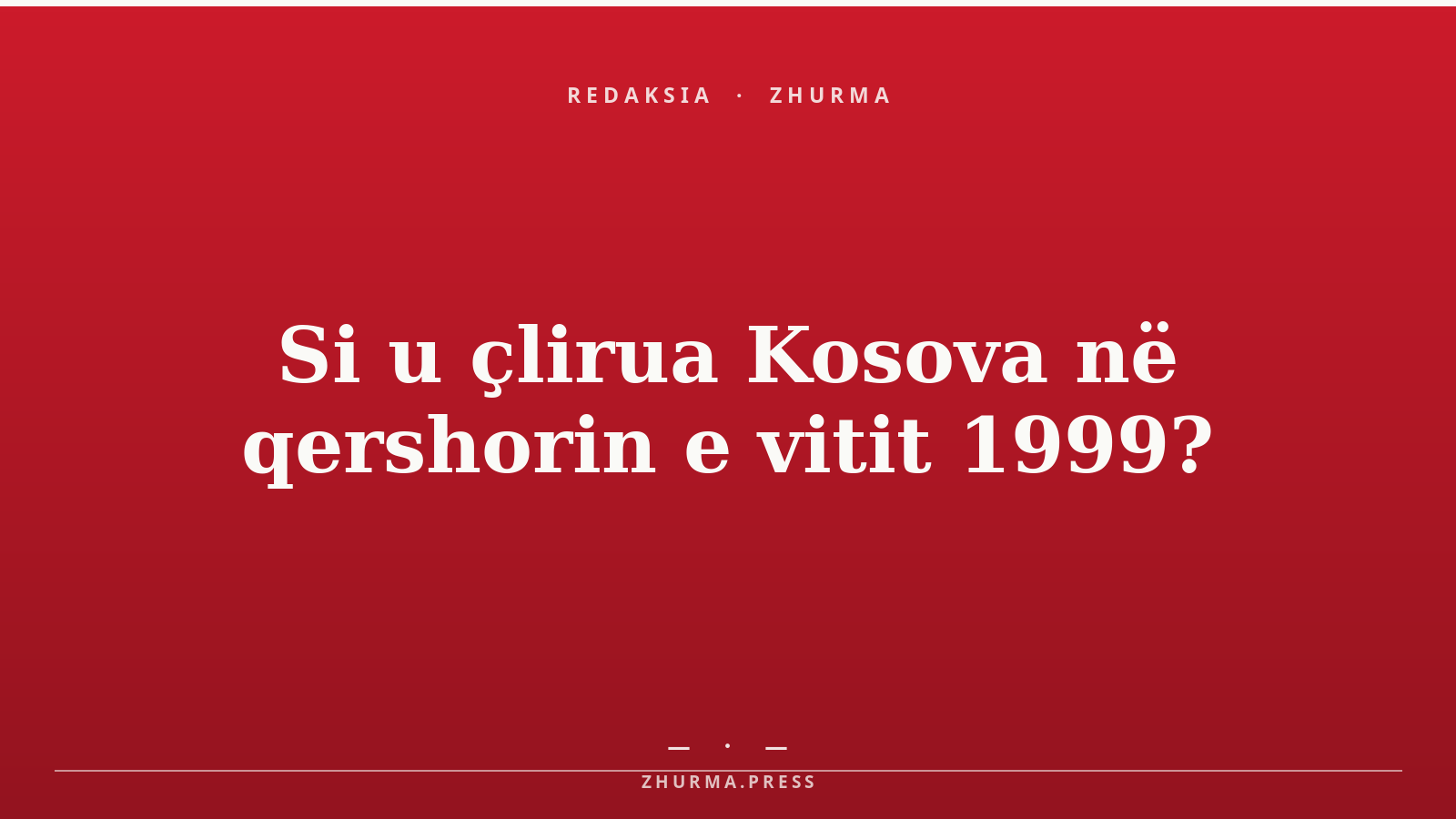 Si u çlirua Kosova në qershorin e vitit 1999?