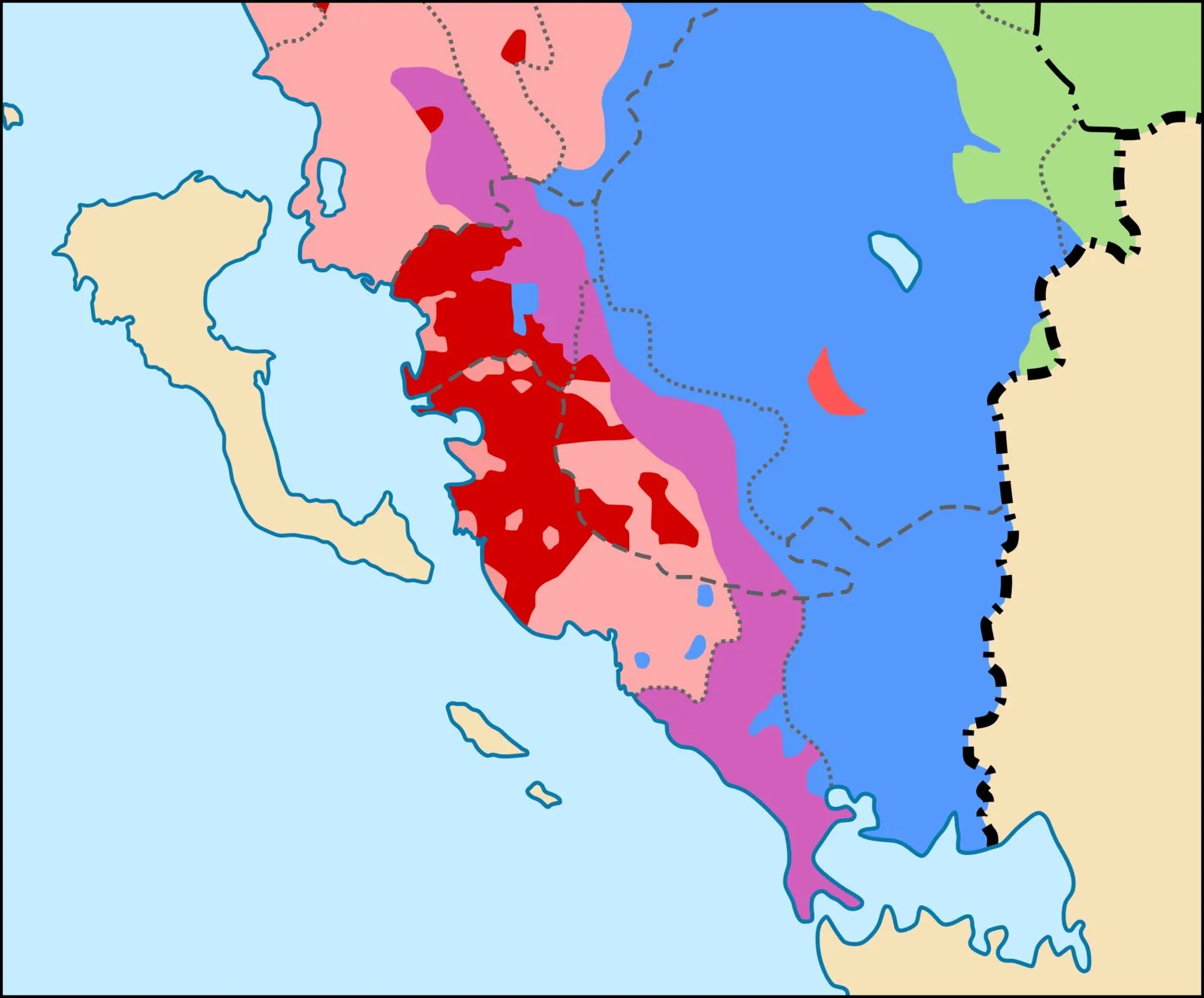 Hartë etnografike e Çamërisë (fillimi i shek. XX). N.Hoxha