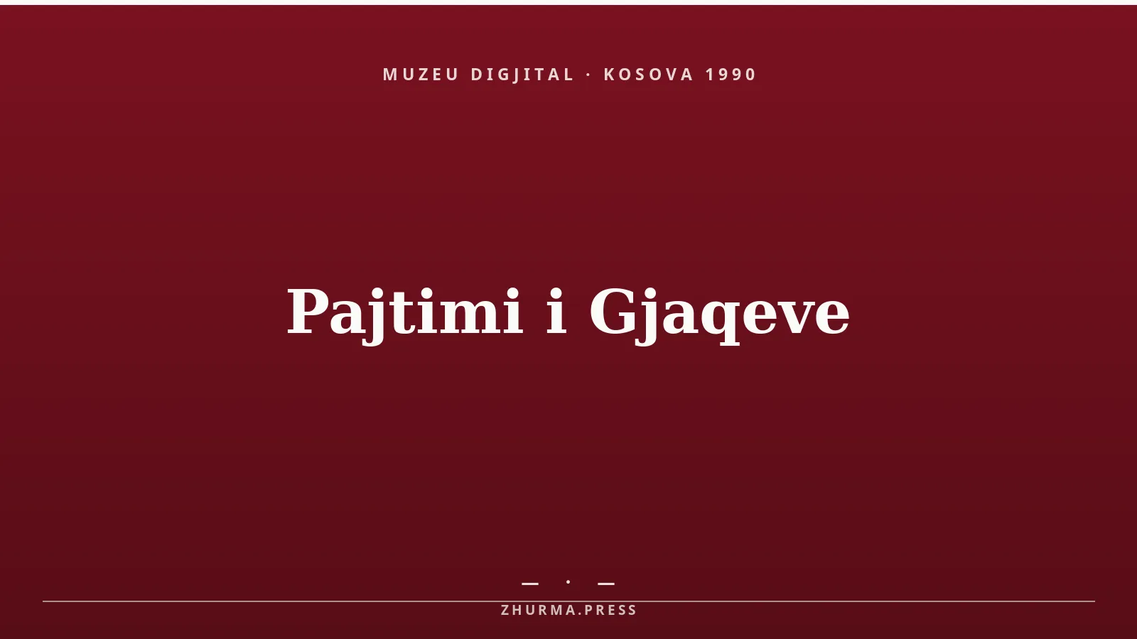 Kartelë e Muzeut Dixhital ZHURMA — Kosova, 1990