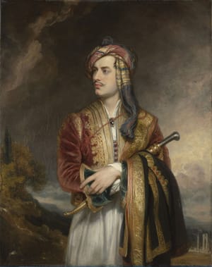 Xhorxh Gordon Bajron me veshje shqiptare — portret nga Thomas Phillips, 1813