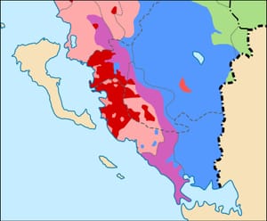 Hartë etnografike e Çamërisë (fillimi i shek. XX). N.Hoxha