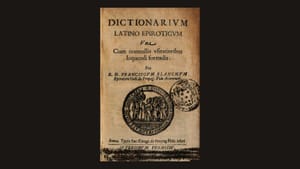 Faqja e titullit e “Dictionarium latino-epiroticum” (Romë, 1635), fjalori i parë i shqipes