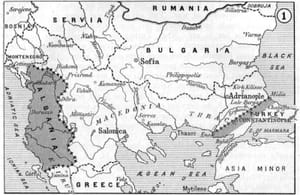 Modifikimet territoriale në Ballkan sipas Konferencës së Londrës, 1913
