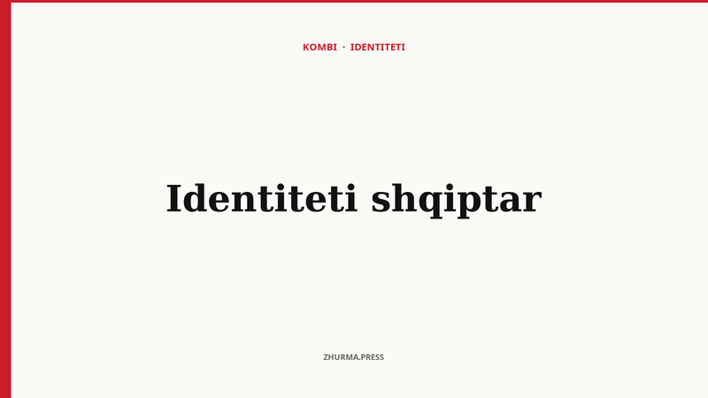 Identiteti kombëtar shqiptar