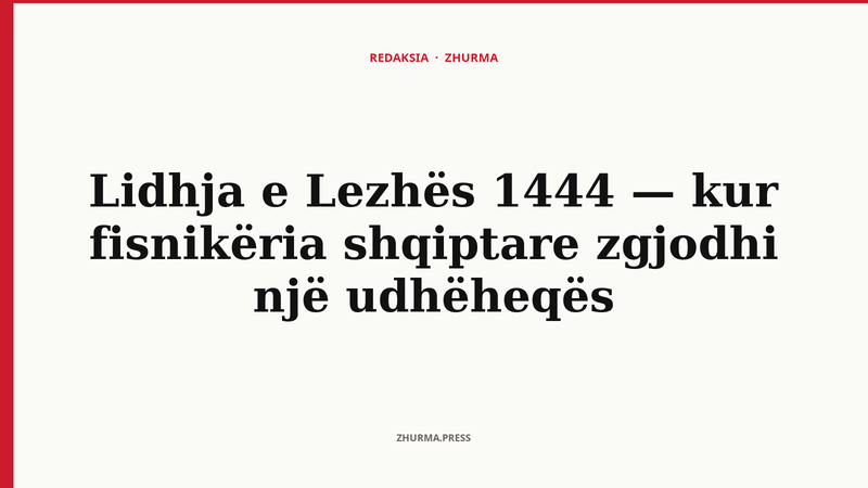 Pikturë e shekullit XIX që paraqet Lidhjen e Lezhës (1444)