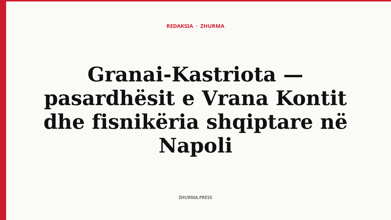 Fragment nga epika italiane 'La Scanderbeide' me fjalimin e Vrana Kontit