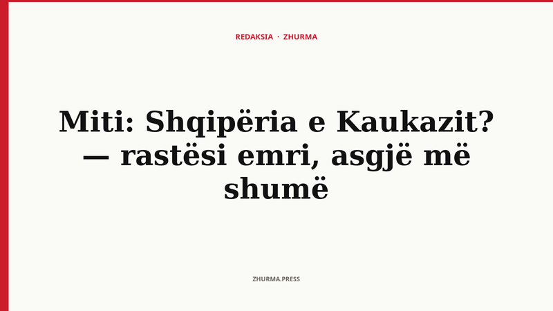 Miti: Shqipëria e Kaukazit? — rastësi emri, asgjë më shumë