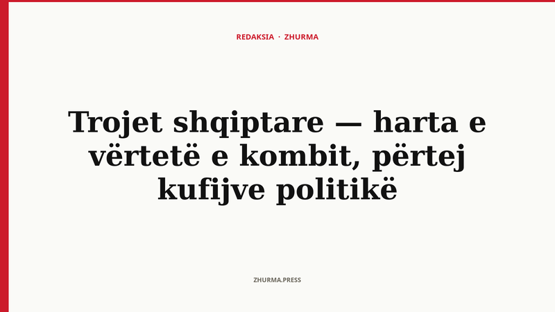 Harta e shtrirjes historike të kombit shqiptar në Ballkan