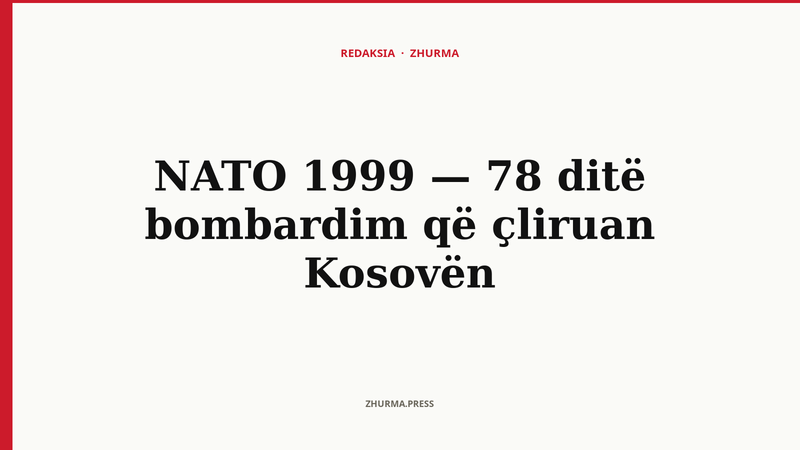 Harta e bombardimit të NATO-s mbi Serbinë dhe Kosovën, 1999