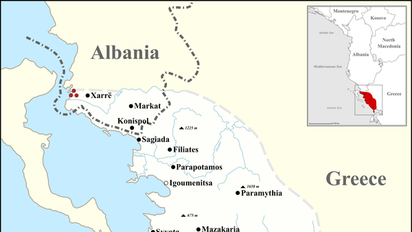 Harta e Çamërisë historike në Epirin e Greqisë