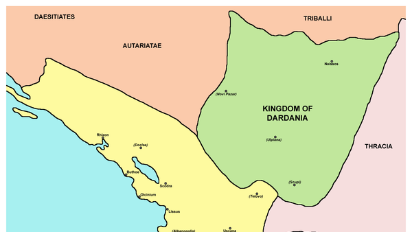 Harta e mbretërive të Ilirisë dhe Dardanisë në antikitet
