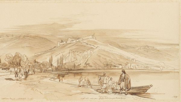 Liqeni i Lihnidës (Ohrit), toka me të cilën Roma shpërbleu Pleuratin më 196 p.e.s. — pikturë nga Edward Lear, 1848