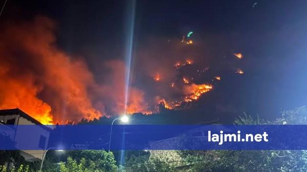 Zjarr i madh në Krujë, flakët rrezikojnë shtëpitë e zonës