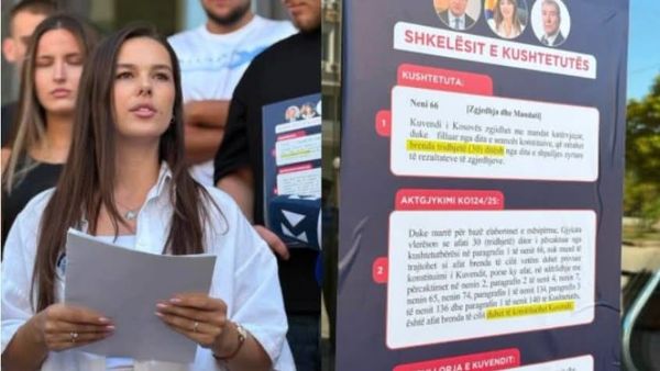 Rinia Demokratike e PDK-së mban aksion simbolik para Qeverisë nga ora 17:00