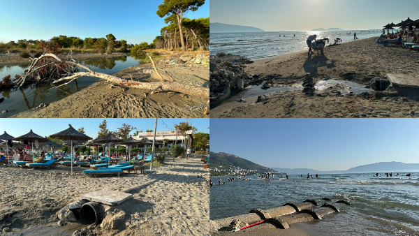 Shkarkimet e ujërave të zeza pranë Plazhit të Ri në Vlorë