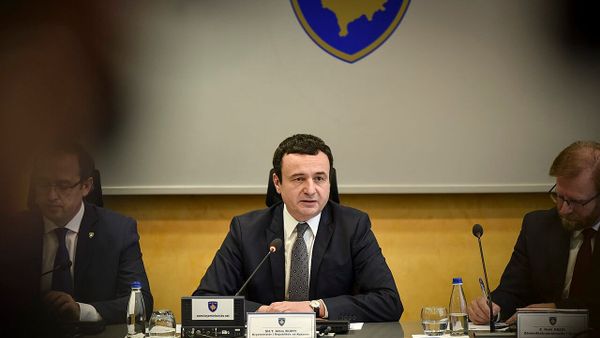 PM Albin Kurti during the first meeting of the Government of the Republic of Kos