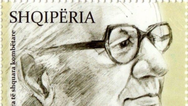 Dhimitër Shuteriqi 2015 stamp of Albania