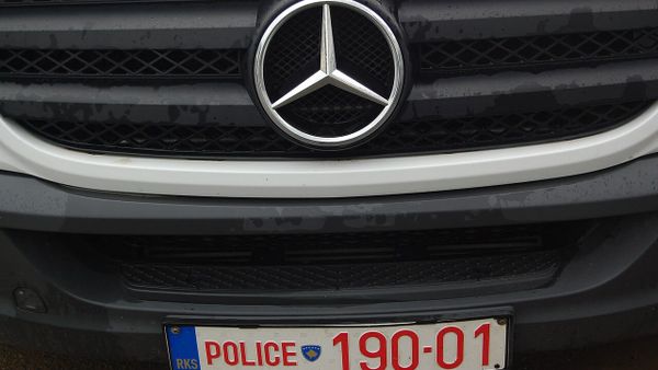 Pristina police forensics vehicle
