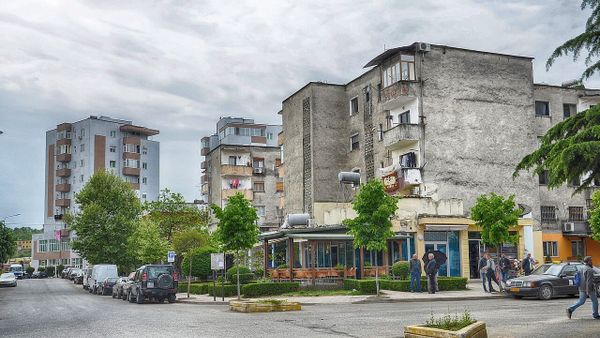Rrëshen, Albania 2017-04 Downtown