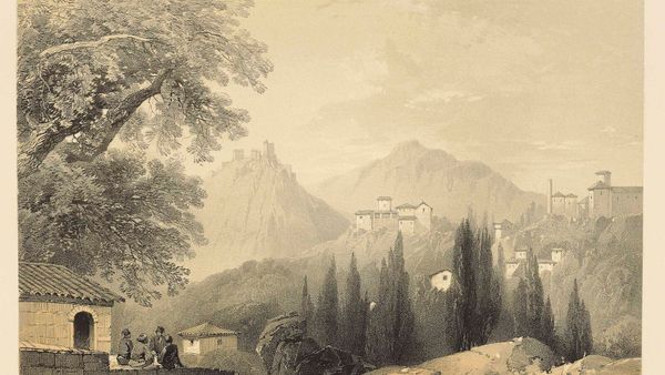Paramithia (Ajdonat) në një litografi të vitit 1855