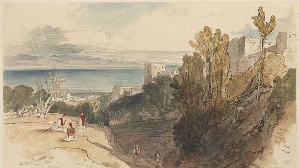 Fortress of Durrës by Edward Lear (1848)