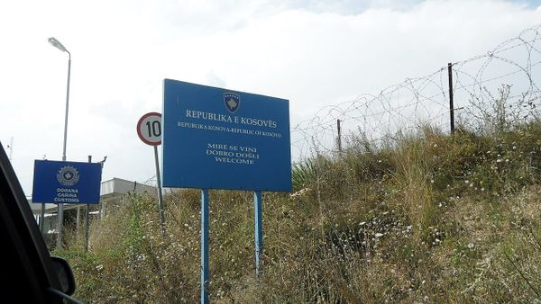 Serbia-Kosovo, border on E80 road