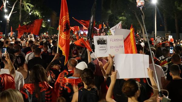 Flamingo Revolution Tirana Protest nr22 June