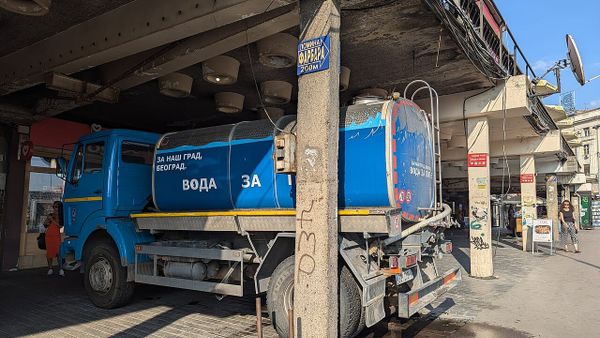 Drinking water tank truck in Belgrade