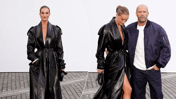 Rosie Huntington-Whiteley dhe Jason Statham në sfilatën e Burberry