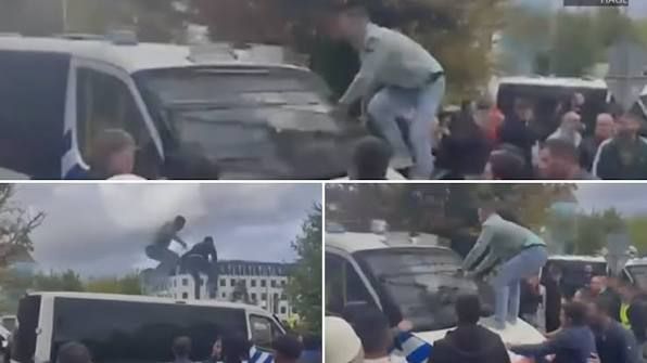 Përplasje në Hagë: dy të arrestuar, një polic i lënduar