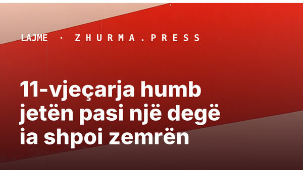 11-vjeçarja humb jetën pasi një degë ia shpoi zemrën